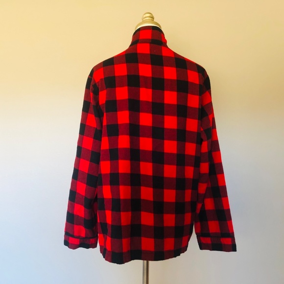Large Women's Sleep Shirt Red Checks Long Sleeve Wondershop at Target - Picture 5 of 8